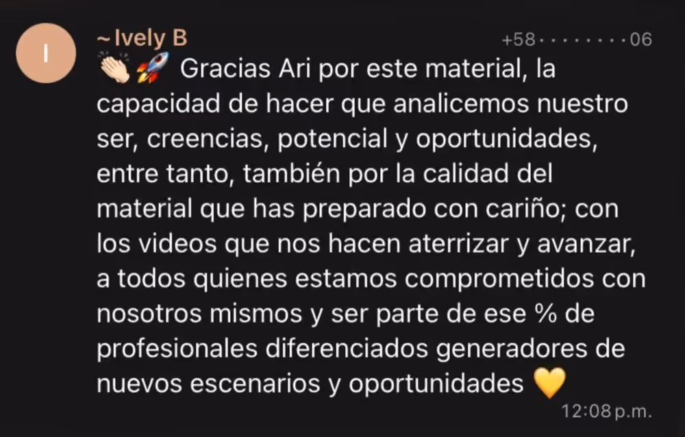 Testimonio de participante 7 del Reto 7 días